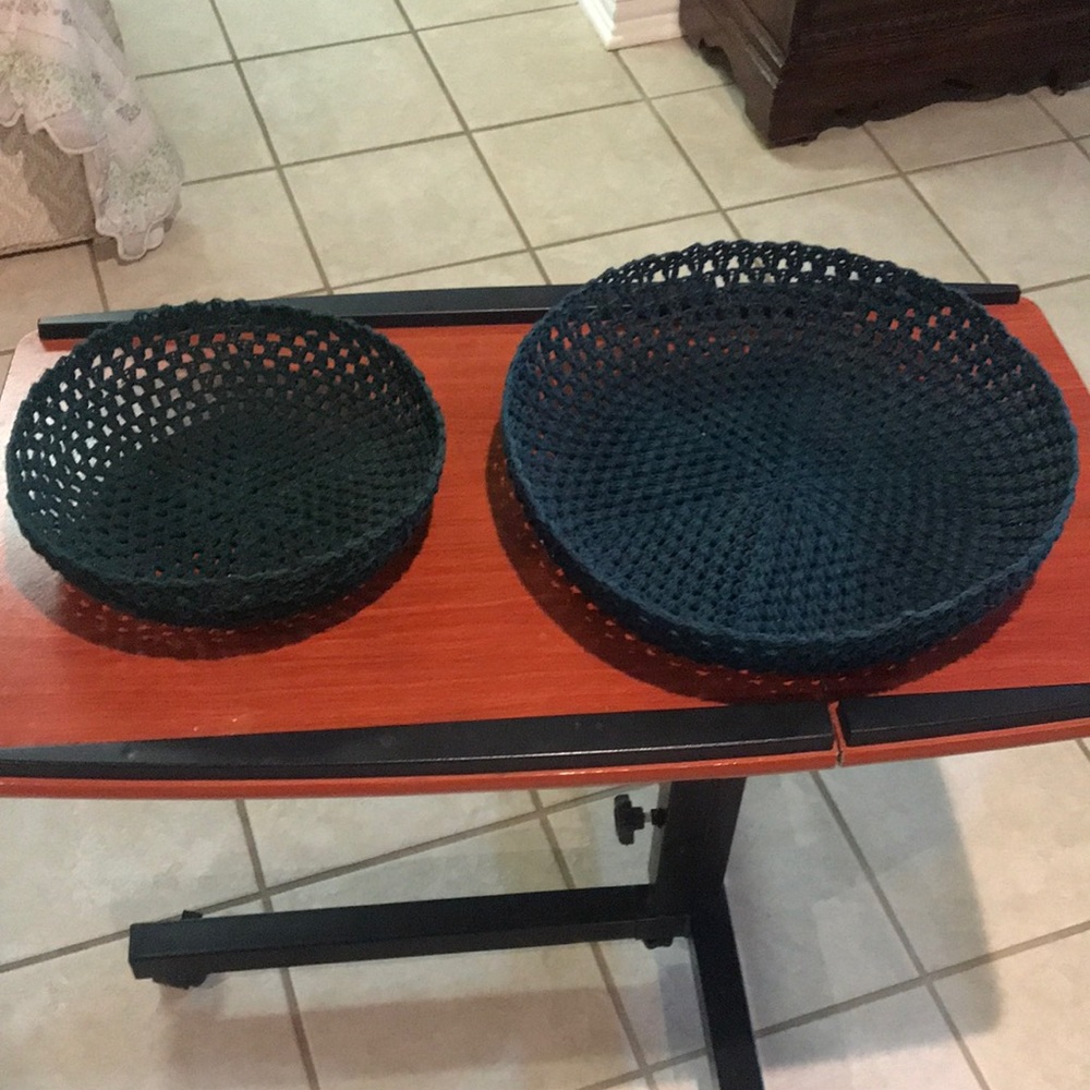 Baskets Crocheted Starched Baskets